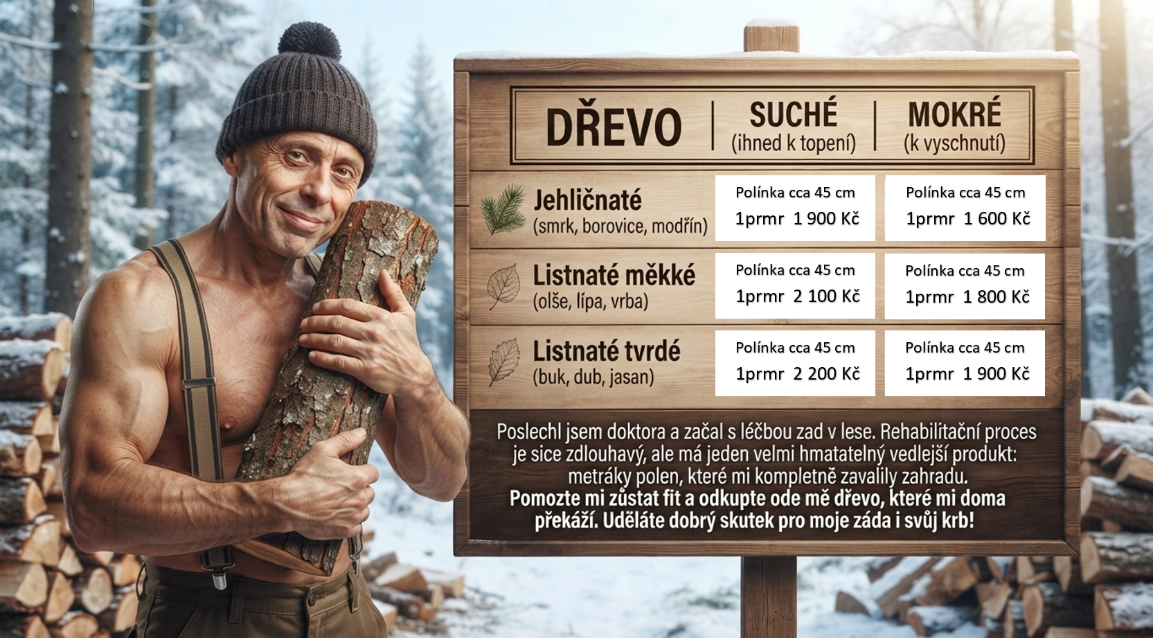 Ceník palivového dřeva